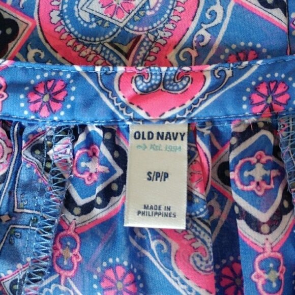 Old Navy Boho Peasant Blouse Popover S - Picture 8 of 8
